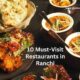 10 Must-Visit Restaurants in Ranchi